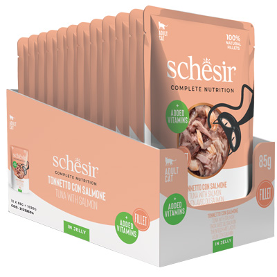 Schesir kapsicka Tuniak a losos 85g obsah